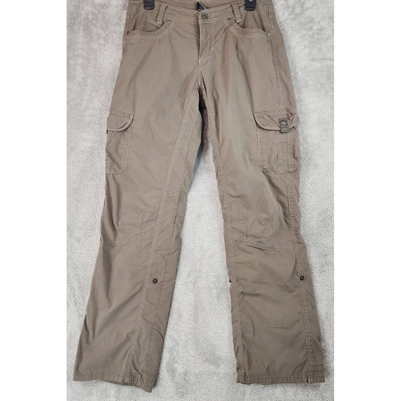 Kuhl Pants - Kuhl Cargo Pants Womens 8 Reg Brown Vintage Patina Dye Stretch Hiking‎ Outdoor